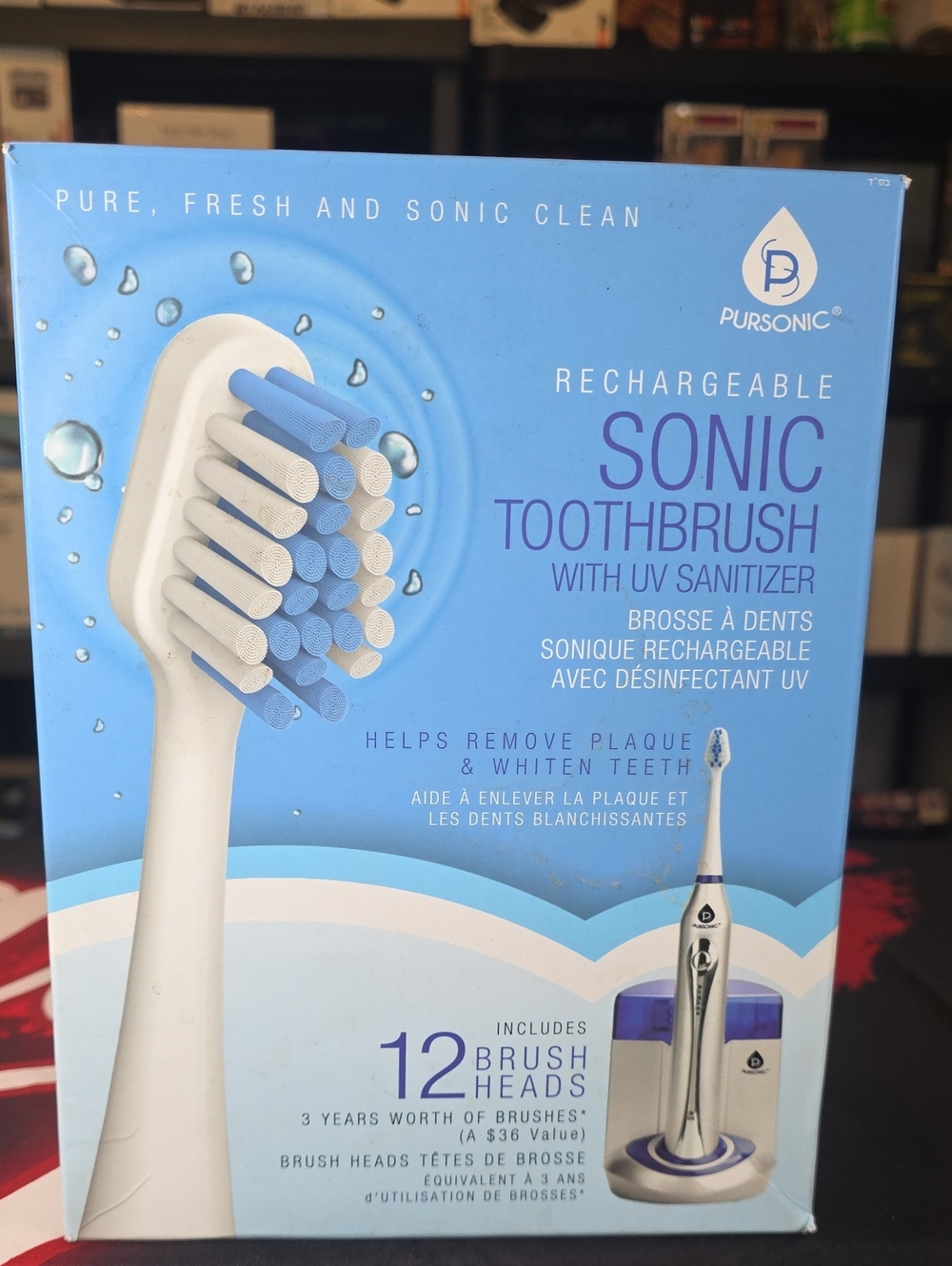 Rechargeable Sonic Toothbrush with UV Sanitizer -